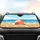 Orange Starfish Seashells Sandy Beach Ocean Waves Clouds - Beach Lover Gift Car Sunshade - 4
