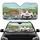 Grinning Tabby Bi-Color Cat Car Ride - Road Trip Gift for Cat Lover Car Sunshade - 1