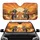 Cartoon Skeleton Bikers Desert Sunset Landscape Adventure Lover Travel Gift Car Sunshade - 1