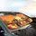 Cartoon Skeleton Bikers Desert Sunset Landscape Adventure Lover Travel Gift Car Sunshade - 6