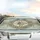 Oval Floral Medallion Sepia Roses Scrollwork Light Blue Blossoms – Home Decor Gift Car Sunshade - 5
