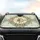 Oval Floral Medallion Sepia Roses Scrollwork Light Blue Blossoms – Home Decor Gift Car Sunshade - 4