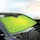 Yellow Center Lime Edges Field Irregular Shards Confetti - Home Decor Gift Car Sunshade - 6