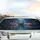 Golden-Eyed White Tiger Glowing Skull Flora Jungle - Wildlife Lover Gift Car Sunshade - 5