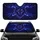 Indigo Blue Wolf Head Lightning Energy Swirls - Fantasy Lover Gift Car Sunshade - 1