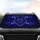 Indigo Blue Wolf Head Lightning Energy Swirls - Fantasy Lover Gift Car Sunshade - 4