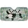 Waving Panda Driving Bamboo City Silhouette - Wildlife Lover Everyday Auto Decor Gift Car Sunshade - 3