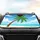 Tropical Palm Tree Ocean Waves Beach - Home Decor Gift Car Sunshade - 4