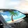 Tropical Palm Tree Ocean Waves Beach - Home Decor Gift Car Sunshade - 6