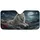Regal White Lion Red Roses Mystic Moon Mountain Scene - Wildlife Car Decor Gift Car Sunshade - 3