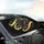 Deep Charcoal Black Mythical Snarling Tiger Bared Fangs Golden Lightning - Wildlife Lover Gift Car Sunshade - 6