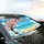 Pink Blossoms Ocean Waves Sandy Beach - Beach Lovers Gift Car Sunshade - 6