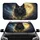 Black Wolf Golden Eyes Ornate Jewelry Cosmic Moon - Celestial Fantasy Gift Car Sunshade - 1