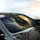 Black Wolf Golden Eyes Ornate Jewelry Cosmic Moon - Celestial Fantasy Gift Car Sunshade - 6