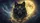 Black Wolf Golden Eyes Ornate Jewelry Cosmic Moon - Celestial Fantasy Gift Car Sunshade - 7
