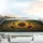 Golden Yellow Orange Sunflower Cluster Deep Green Background - Garden Nature Lover Gift Car Sunshade - 5