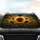 Golden Yellow Orange Sunflower Cluster Deep Green Background - Garden Nature Lover Gift Car Sunshade - 4