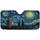 Sleek Black Cats Golden Moon Swirling Night Sky Bats Stars - Cat Lover Home Decor Gift Car Sunshade - 3