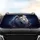 Majestic White Lion Head Vibrant Mane Cosmic Aura - Wildlife Lover Gift Car Sunshade - 4