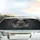 Fangs Bared Roaring Tiger Crumbling Concrete Wall Breakout - Tiger Lover Gift Car Sunshade - 5