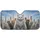 Six Domestic Cats High-Rise City Skyline Sunlight - Pet Lover Car Travel Gift Car Sunshade - 3