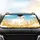 Fluffy White Lamb Golden Wheat Field - Farmhouse Decor Gift for Lamb Lover Car Sunshade - 4