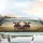 Mischievous Holstein Cows Red Sunglasses Bandanas Golden Prairie - Farmhouse Cow Lover Gift Car Sunshade - 5
