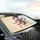 Ruby-throated Hummingbird Pink Coneflower Musical Notes - Wildlife Lover Gift Car Sunshade - 6