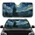 Swirling Night Sky Cypress Tree Crescent Moon Village - Home Decor Gift Car Sunshade - 1