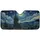 Swirling Night Sky Cypress Tree Crescent Moon Village - Home Decor Gift Car Sunshade - 3