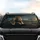 Powerful Golden Mane Lion Lioness Twilight Savanna Landscape - Wildlife Lover Gift Car Sunshade - 4