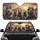 Siberian Huskies Mountain Sunset - Dog Lover Travel Essentials Gift Car Sunshade - 1