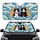 Tuxedo Cats Pink Bow Red Tie Cloud Sky Sun Ray - Road Trip Gift for Cat Lover Car Sunshade - 1