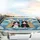 Tuxedo Cats Pink Bow Red Tie Cloud Sky Sun Ray - Road Trip Gift for Cat Lover Car Sunshade - 5