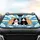 Tuxedo Cats Pink Bow Red Tie Cloud Sky Sun Ray - Road Trip Gift for Cat Lover Car Sunshade - 4