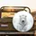 White Lion Flowing Mane Ice Blue Eyes Mist Frost Foliage - Wildlife Lover Gift Spare Tire Cover - 2