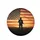 Silhouetted Soldier American Flag Sunset - Patriotic Home Decor Gift for Veterans Spare Tire Cover - 4