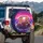 Orange Tabby Cats Driving Sunglasses Peace Sign Ocean Sunset - Adventure Gift Spare Tire Cover - 3