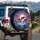 Majestic Dolphins Vibrant Ocean Waves Full Moon Starry Sky - Ocean Lover Gift Spare Tire Cover - 3