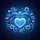 Blue Dolphins Glowing Heart Blue Flowers - Ocean Lover Gift Spare Tire Cover - 6