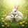 Three White Rabbits Wildflower Meadow - Spring Nature Lover Outdoor Decor Gift Spare Tire Cover - 6