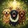 Smiling Labrador Golden Retriever Dogs Warm Greens - Dog Lover Gift Spare Tire Cover - 6