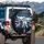 Smiling Energetic Fluffy White Dogs - Open Road Travel Gift for Dog Lovers Spare Tire Cover - 3