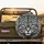 Vertical Pupils Emerald Green Cat Eyes Jet Black White Leopard Fur - Wildlife Lover Gift Spare Tire Cover - 2