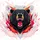 Roaring Black Bear Electric Blue Eyes Vibrant Red Polygonal Shards - Wildlife Lover Gift Car Sunshade - 7