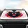 Roaring Black Bear Electric Blue Eyes Vibrant Red Polygonal Shards - Wildlife Lover Gift Car Sunshade - 4