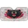 Roaring Black Bear Electric Blue Eyes Vibrant Red Polygonal Shards - Wildlife Lover Gift Car Sunshade - 3
