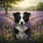 Border Collie Dog Lavender Field Flowers - Dog Lover Home Decor Gift Spare Tire Cover - 6