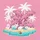 Pink Dolphins Palm Trees Turquoise Ocean Beach - Ocean Lover Gift Spare Tire Cover - 6