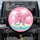 Pink Dolphins Palm Trees Turquoise Ocean Beach - Ocean Lover Gift Spare Tire Cover - 1